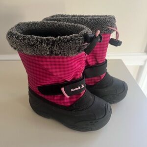 Kamik Fuchsia and Black Snow Boots